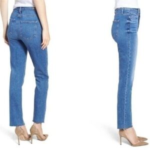 Paige Hoxton Slim Birdie Raw hem Jeans